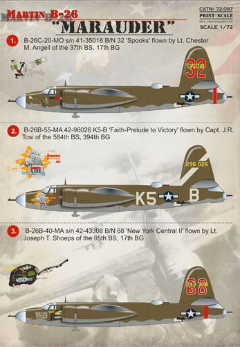 Print Scale 72097 1:72 Martin B-26 Marauder