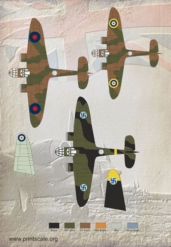 Print Scale 72100 1:72 Bristol Blenheim