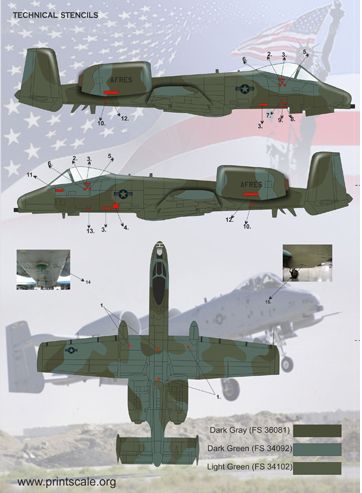 Print Scale 72102 1:72 Fairchild A-10 Thunderbolt II