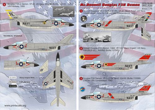 Print Scale 72105 1:72 McDonnell F-3 Demon