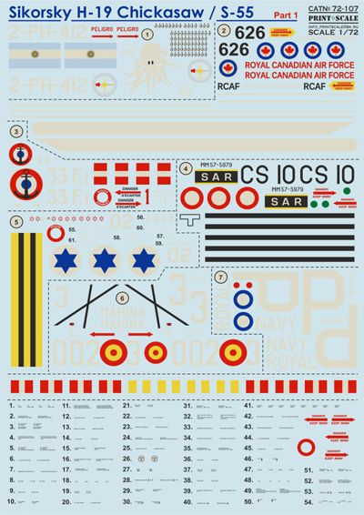 Print Scale 72107 1:72 Sikorsky H-19 Part 1