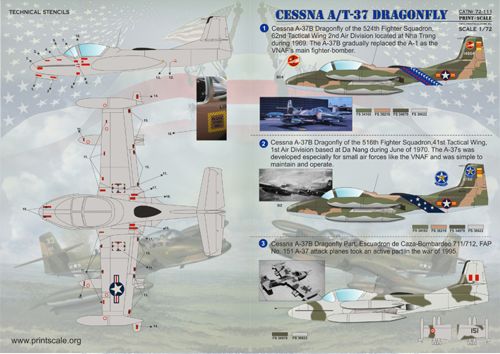 Print Scale 72111 1:72 Cessna A-37 Dragonfly