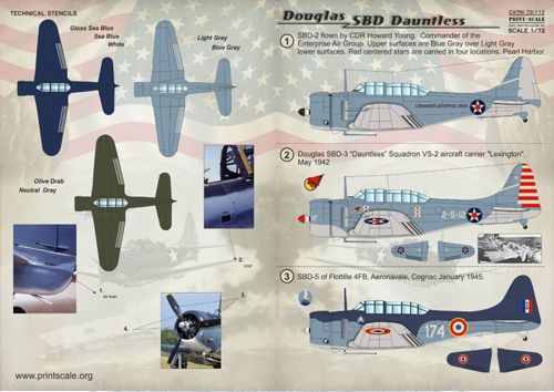 Print Scale 72112 1:72 Douglas SBD Dauntless