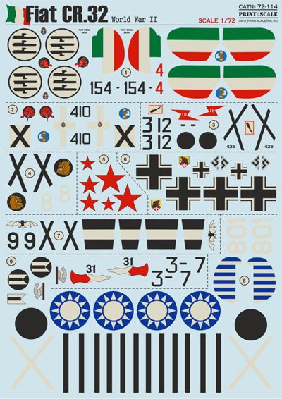 Print Scale 72114 1:72 Fiat CR.32