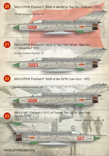 Print Scale 72116 1:72 MIG Air force of the Vietnam War