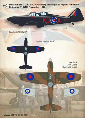 Print Scale 72120 1:72 Boulton-Paul Defiant