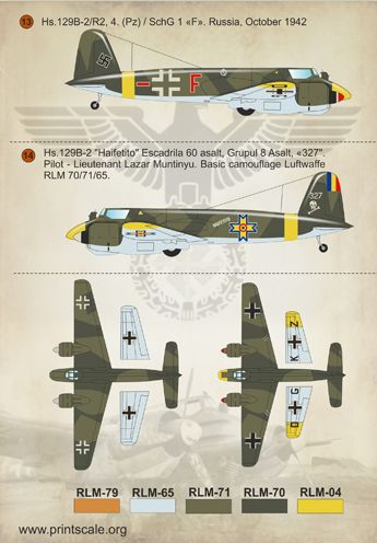 Print Scale 72124 1:72 Henschel Hs-129