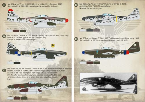 Print Scale 72125 1:72 Messerschmitt Me-262 'Schwalbe'