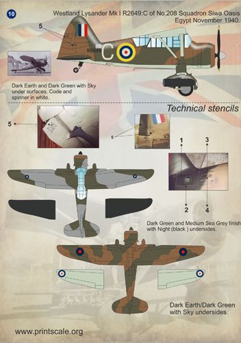 Print Scale 72129 1:72 Westland Lysander Mk.II/Mk.III