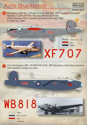 Print Scale 72130 1:72 Avro Shackleton