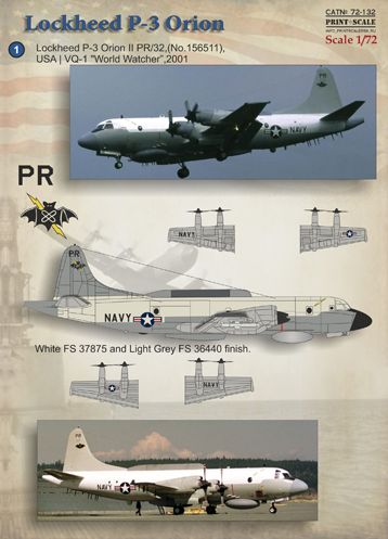 Print Scale 72132 1:72 Lockheed P-3C Orion