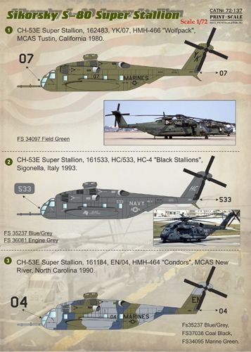 Print Scale 72137 1:72 Sikorsky S-80 Super Stallion