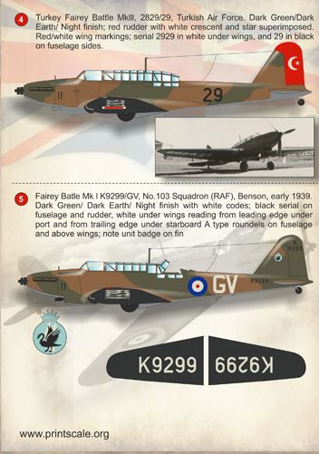 Print Scale 72141 1:72 Fairey Battle