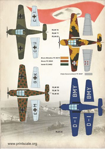 Print Scale 72143 1:72 Messerschmitt Bf-108B Taifun