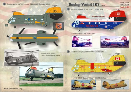 Print Scale 72149 1:72 Boeing-Vertol 107 Part 1