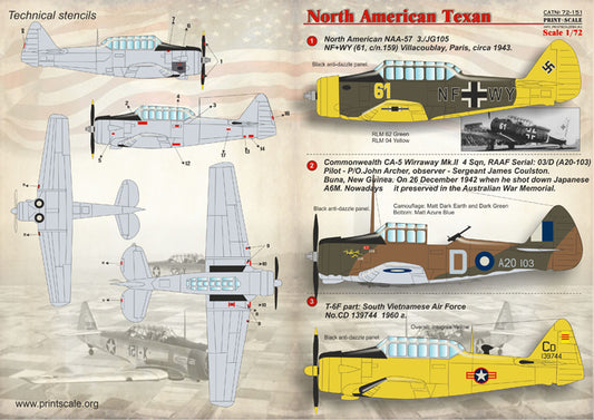 Print Scale 72151 1:72 North-American Texan