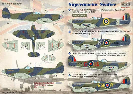 Print Scale 72152 1:72 Supermarine Seafire