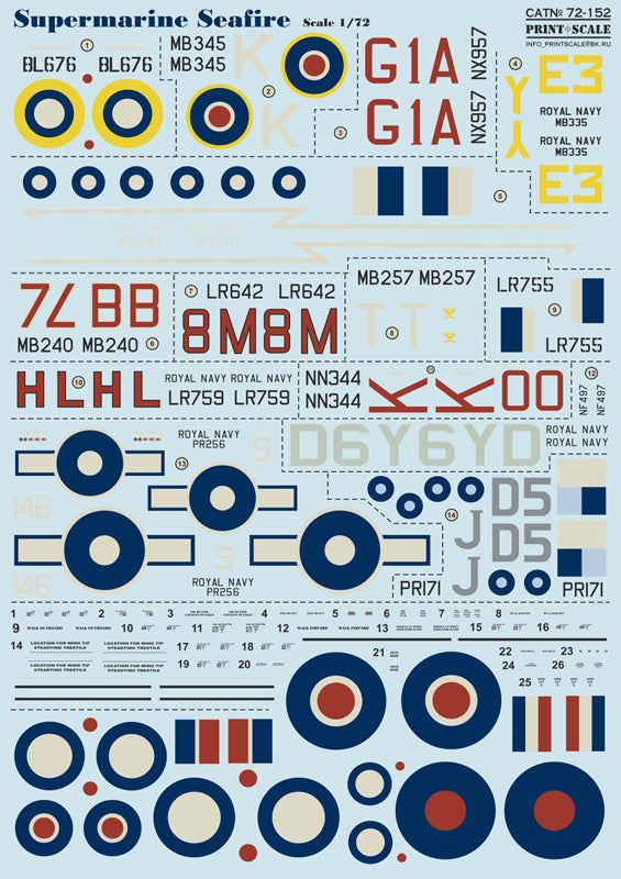 Print Scale 72152 1:72 Supermarine Seafire