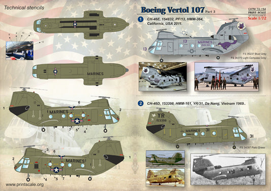 Print Scale 72154 1:72 Boeing Vertol 107 Part 3