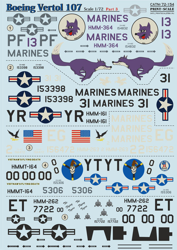 Print Scale 72154 1:72 Boeing Vertol 107 Part 3
