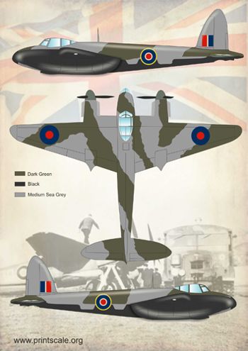 Print Scale 72159 1:72 de Havilland Mosquito