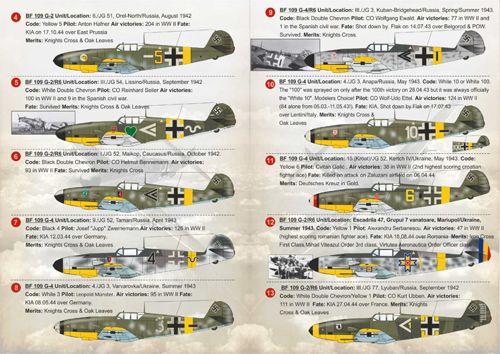 Print Scale 72166 1:72 Messerschmitt Bf-109G-2/Bf-109G-4 Early Aces