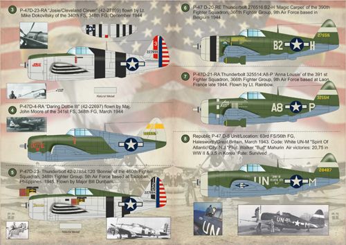 Print Scale 72173 1:72 Republic P-47D Thunderbolt 'Razorback' Aces