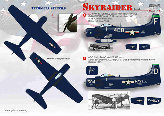 Print Scale 72181 1:72 Douglas A-1 Skyraider Part 2