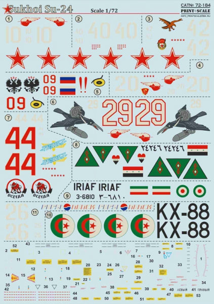 Print Scale 72184 1:72 Sukhoi Su-24