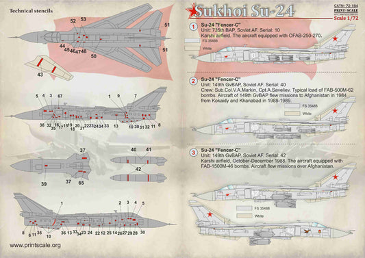 Print Scale 72184 1:72 Sukhoi Su-24