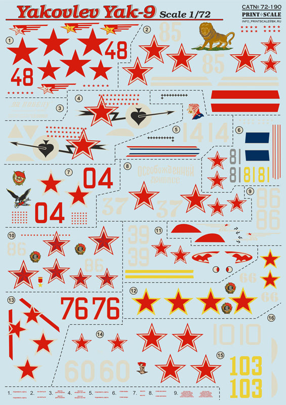 Print Scale 72190 1:72 Yakovlev Yak-9K/Yak-9T