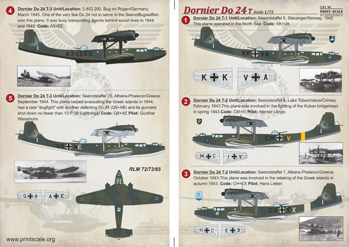 Print Scale 72191 1:72 Dornier Do-24T