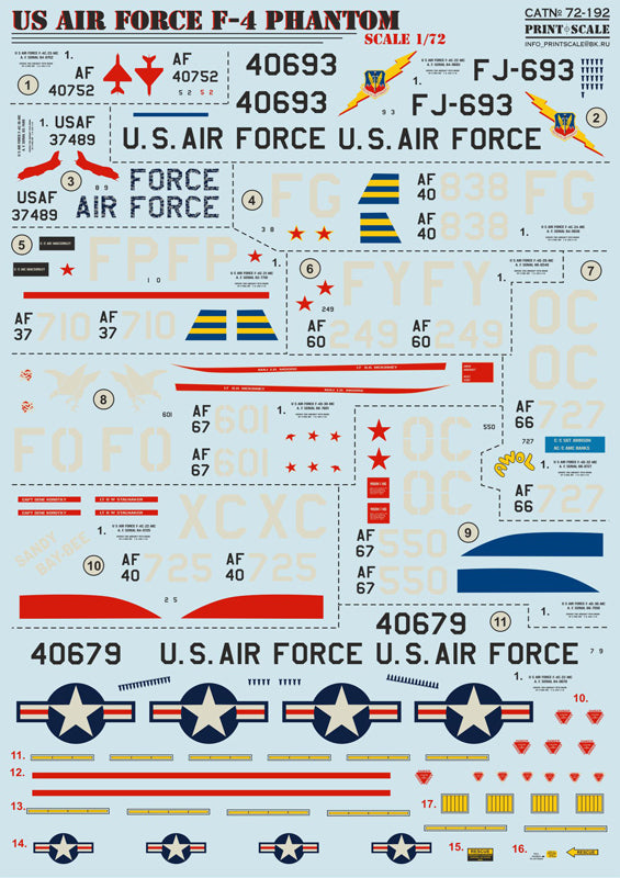 Print Scale 72192 1:72 U.S. Air Force McDonnell F-4 Phantom