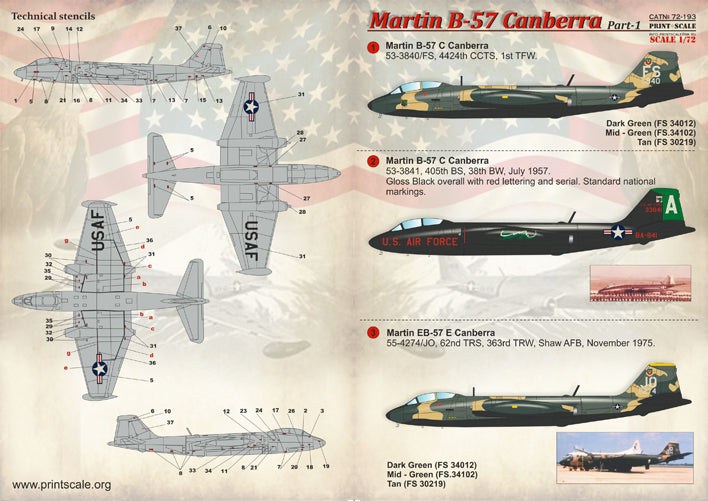 Print Scale 72193 1:72 Martin B-57B Canberra Part 1