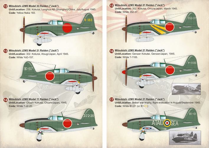 Print Scale 72195 1:72 Mitsubishi J2M Raiden