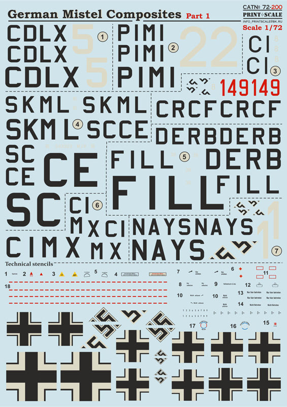 Print Scale 72200 1:72 German Mistel Composites Part 1