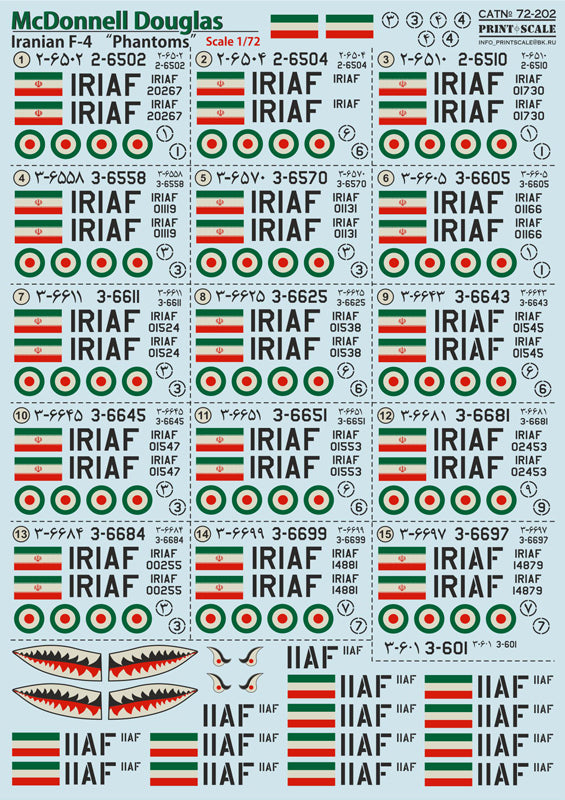 Print Scale 72202 1:72 McDonnell RF-4 'Phantom II' IRIAF