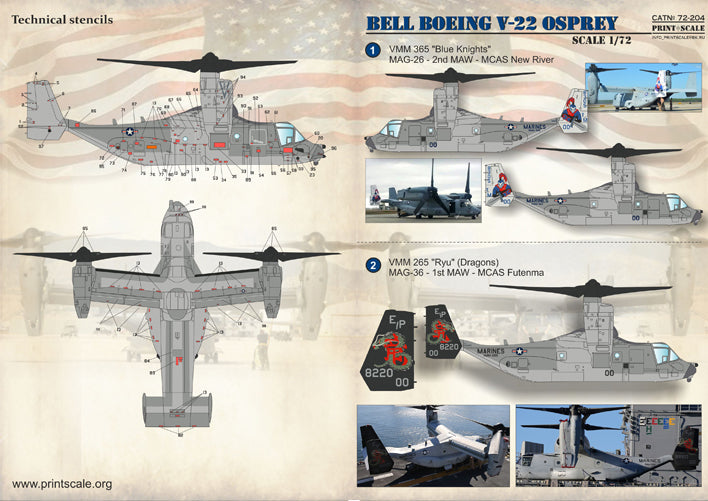 Print Scale 72204 1:72 Bell-Boeing V-22 Osprey