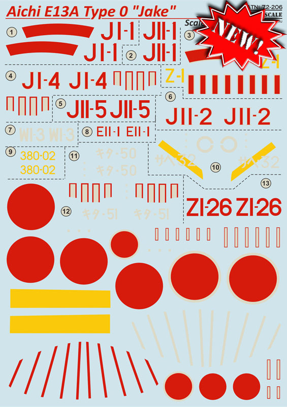 Print Scale 72206 1:72 Aichi E13A Type 0 Jake