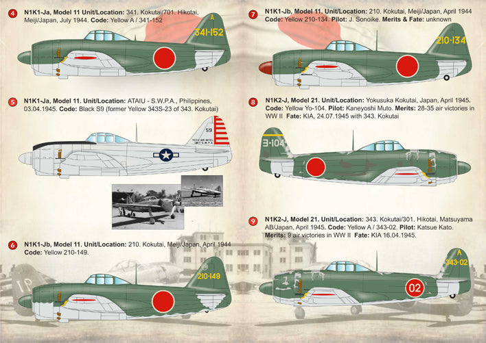 Print Scale 72208 1:72 Kawanishi N1K1-J Shiden & N1K2-J Shiden kai 'George'