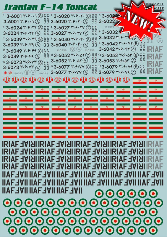 Print Scale 72211 1:72 Iranian Grumman F-14A Tomcat