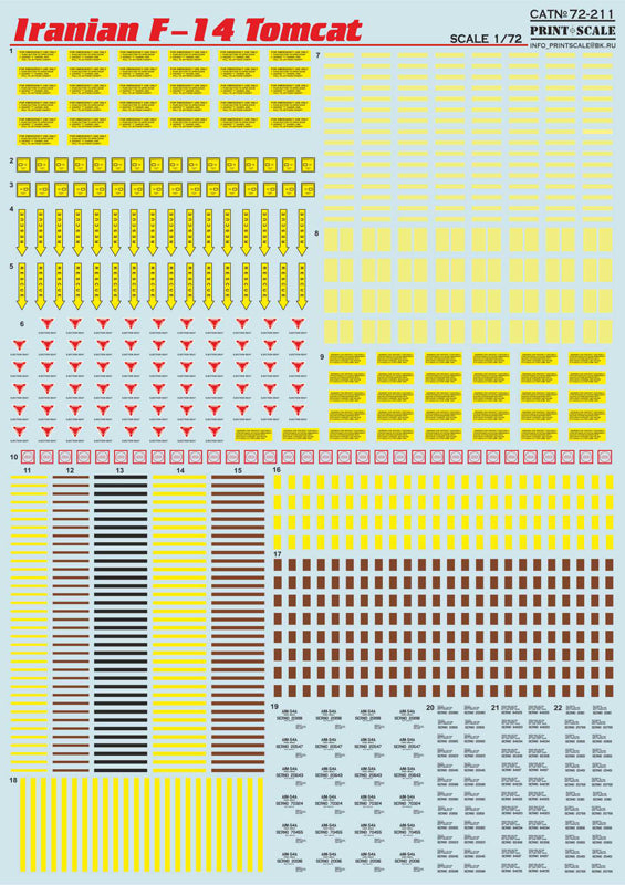 Print Scale 72211 1:72 Iranian Grumman F-14A Tomcat