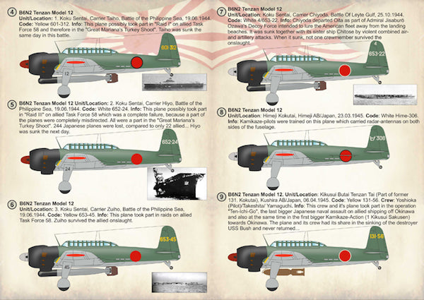 Print Scale 72212 1:72 Nakajima B6N1/B6N2 Tenzan 'Jill'