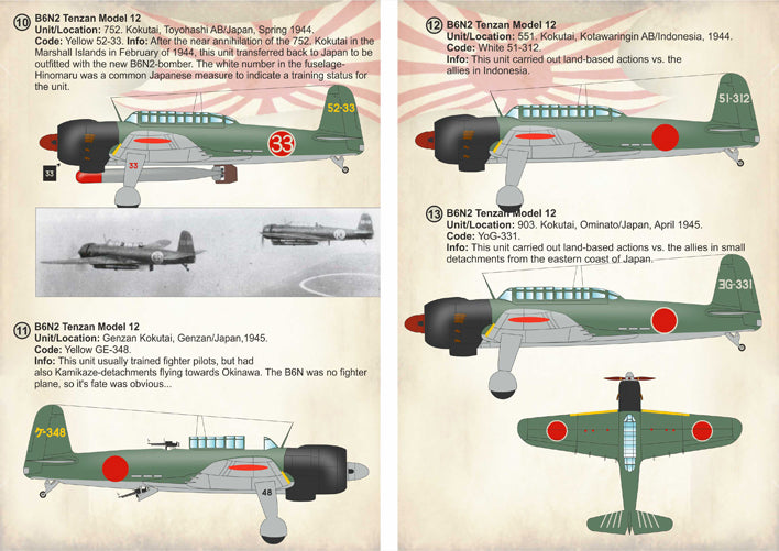 Print Scale 72212 1:72 Nakajima B6N1/B6N2 Tenzan 'Jill'