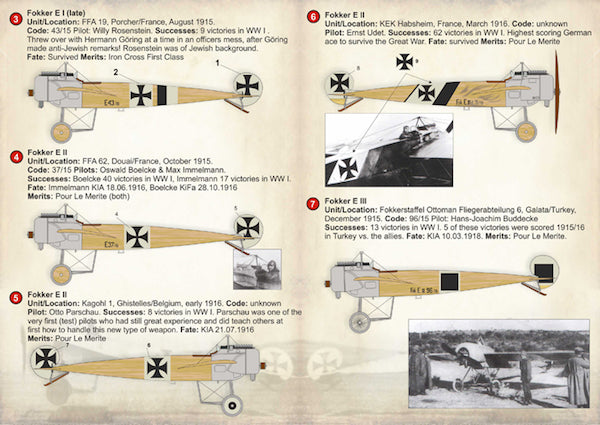 Print Scale 72213 1:72 Fokker E.I/E.II/E.III Eindecker Aces