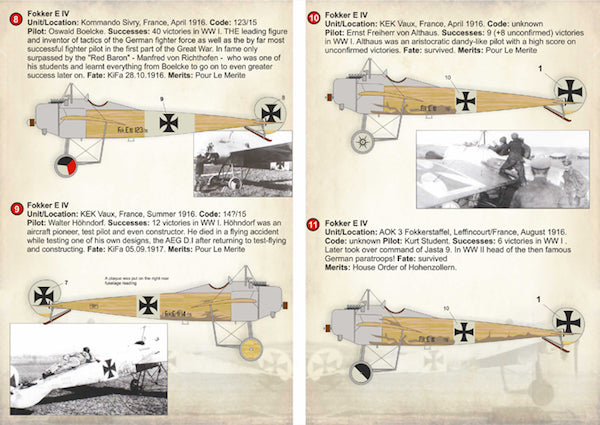 Print Scale 72213 1:72 Fokker E.I/E.II/E.III Eindecker Aces