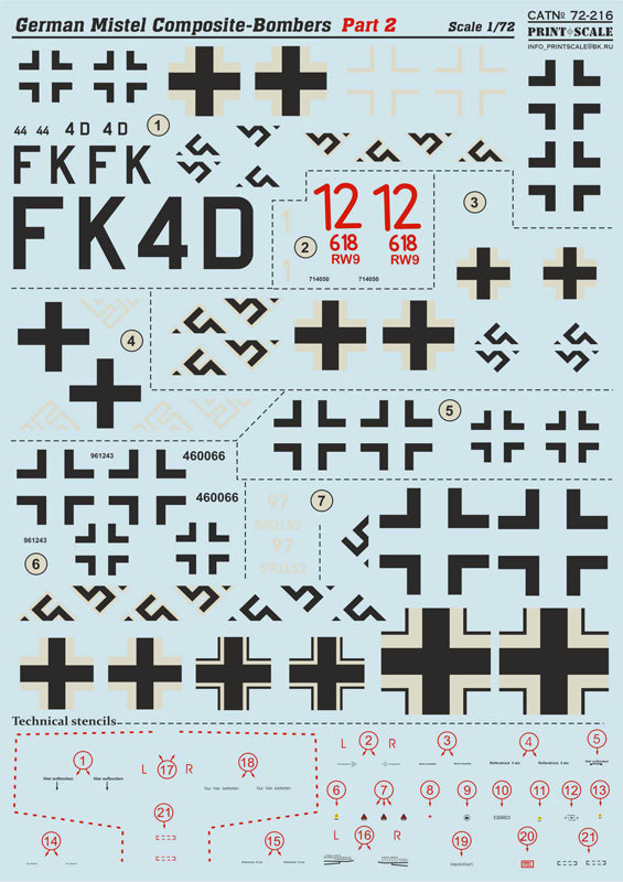 Print Scale 72216 1:72 German Mistel Composite Bombers Part 2