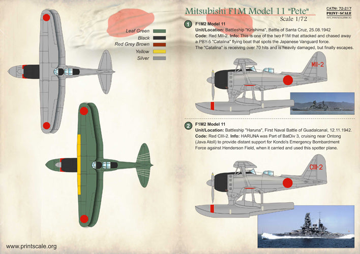 Print Scale 72217 1:72 Mitsubishi F1M Pete