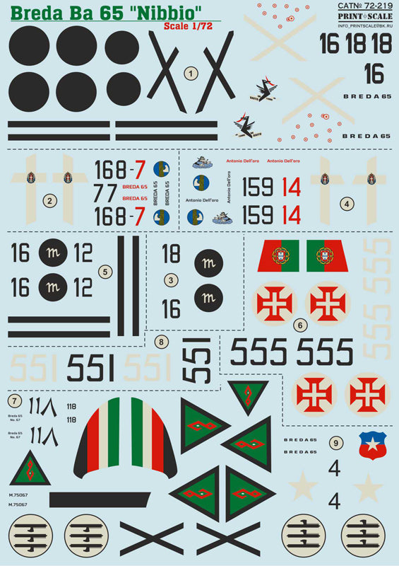 Print Scale 72219 1:72 Breda Ba.65A-80bis Nibbio