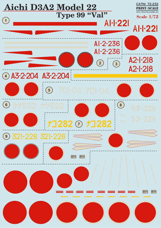 Print Scale 72232 1:72 Aichi D3A2 Model 22 Type 99 "Val"